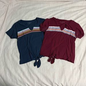 Aero slightly cropped t shirts